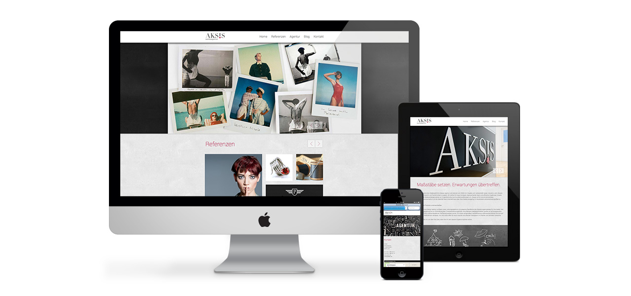 Aksis Werbeagentur und Internetagentur Ulm - Blogeintrag Akis website Mockup Responsive Design