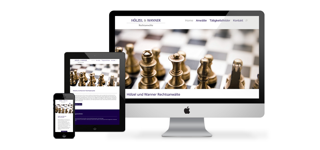 Aksis Werbeagentur und Internetagentur Ulm - Blogeintrag responsive Website hoelzel und Wanne Mockup Endgeräte