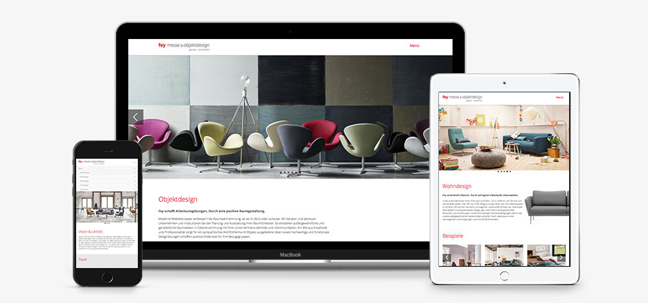 Aksis Werbeagentur und Internetagentur - Blogeintrag website-relaunch fey - Mockup Responsive Design