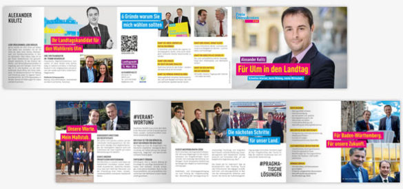 Innenansicht des Flyers von Alexander Kulitz (FDP) aus dem Wahlkampf für die Landtagswahl 2016