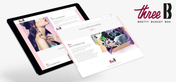Die responsive Website, gestaltet von der AKSIS Werbeagentur, für threeB auf 2 Tablets