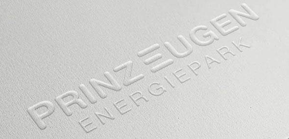 Geprägtes Logo von Prinz Eugen Energiepark
