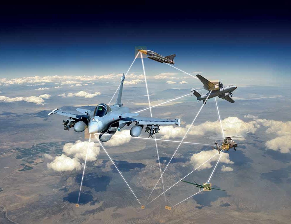 Flugzeuge sind über die Luft miteinander verbunden